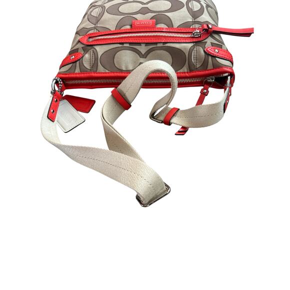 Coach Signature Crossbody with 2 Hangtags and Orange accent LNC with COA - Picture 12 of 15